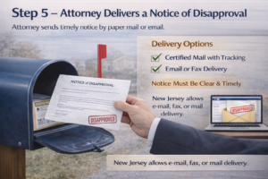Attorney Delivers a Notice of Disapproval