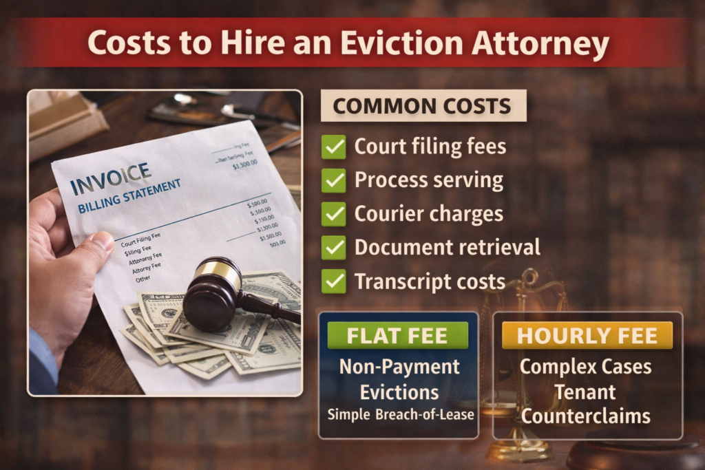 Cost to hire an Eviction Attorney