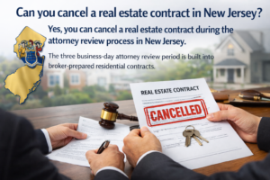 Can you cancel a real estate contract in New Jersey