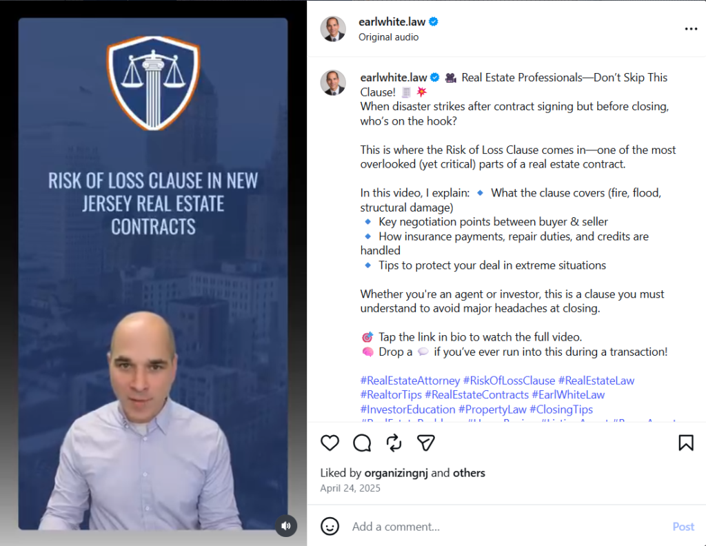 Risk of Loss Clause