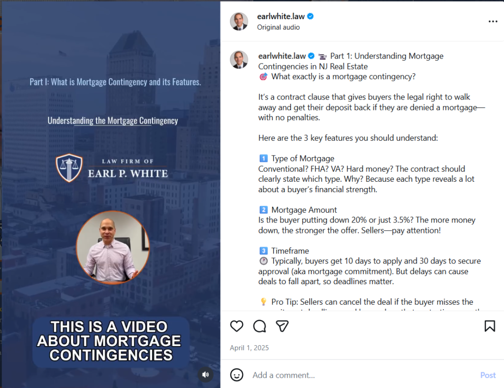 What is a mortgage contingency?